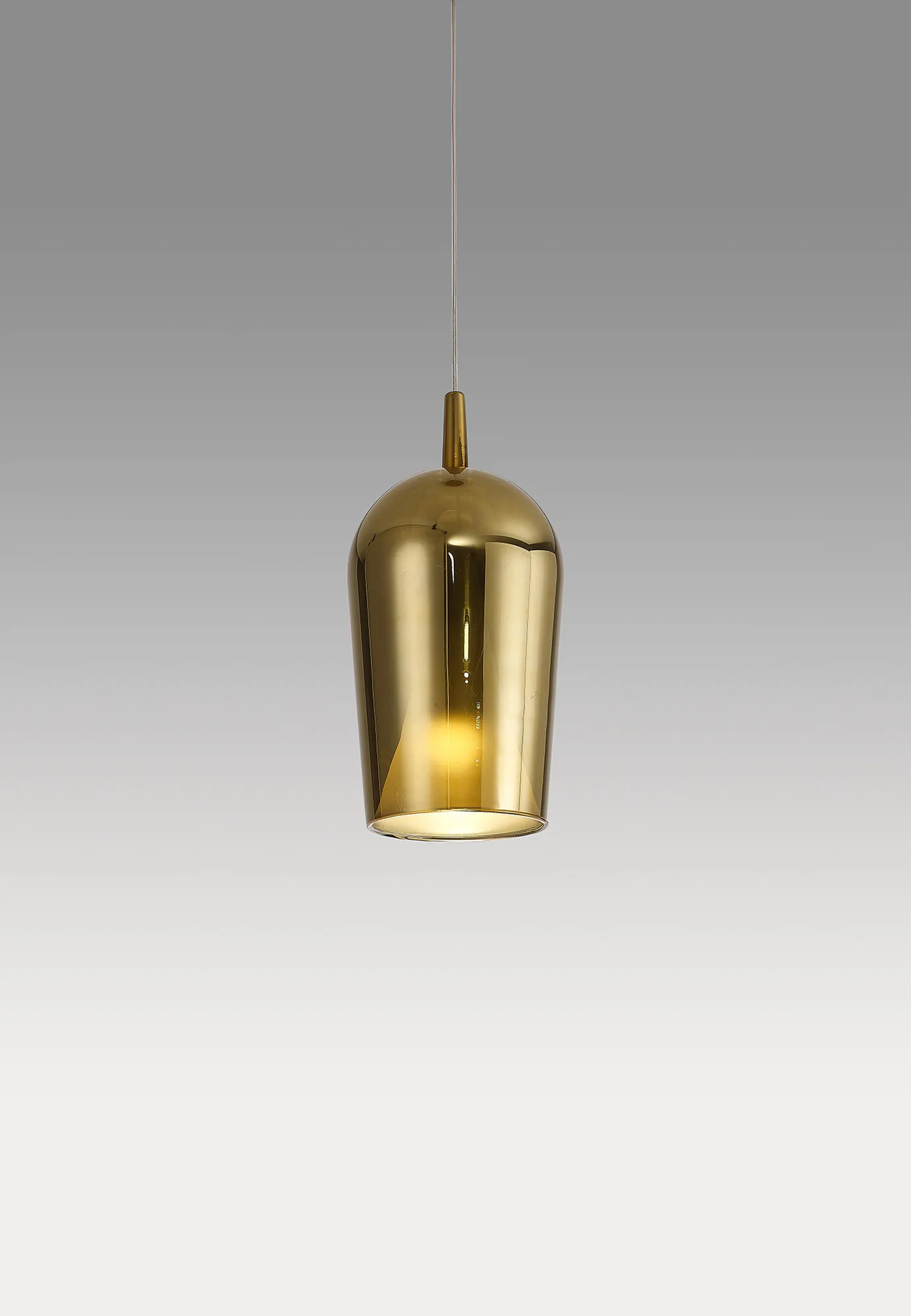 Elsa Assembly Pendant (WITHOUT PLATE) Champagne Glass Shade 1 Light Gold Glass M8253  Mantra Elsa Bespoke